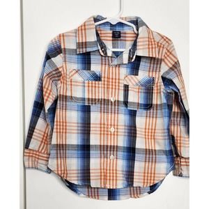 BABY GAP Button-down Plaid Shirt Toddler 3